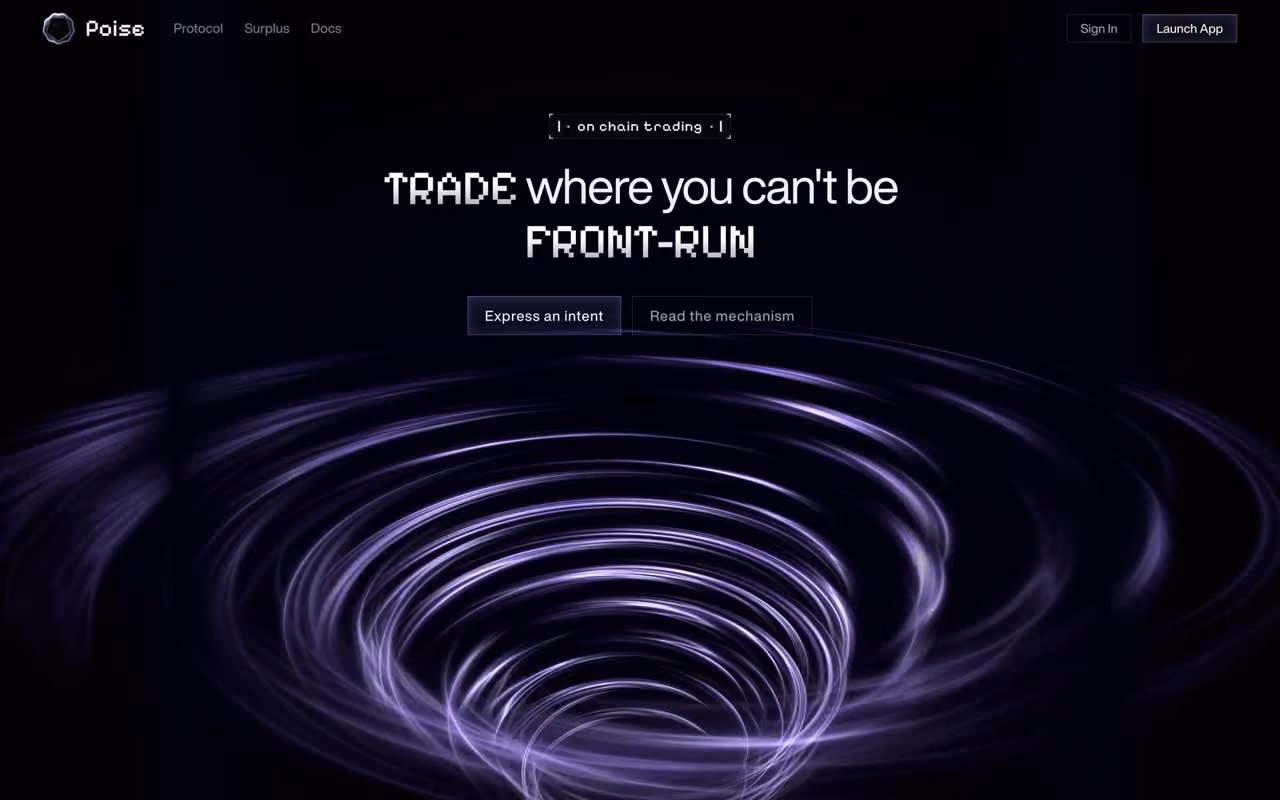 Poise — Trade without the front-run